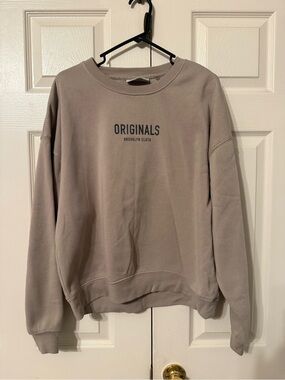 Brooklyn Cloth Taupe Crewneck Sweatshirt with Originals Logo